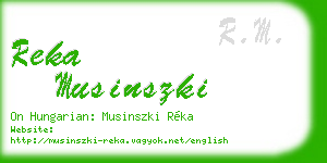reka musinszki business card